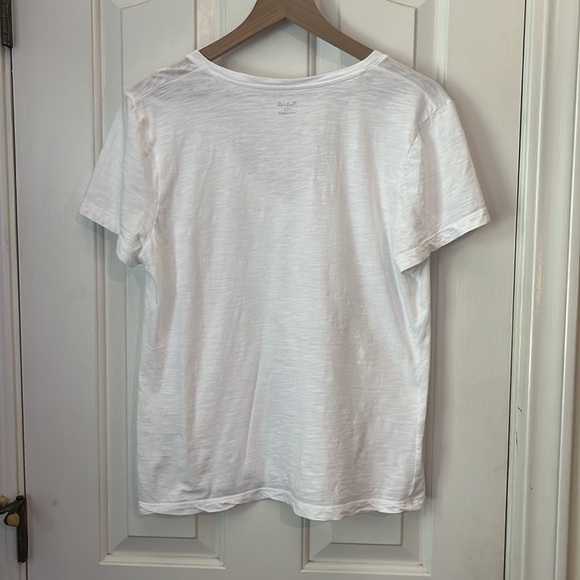 Madewell | 2023 Relaxed Classic 100% Cotton White V-Neck Tee Size Large - Picture 9 of 12